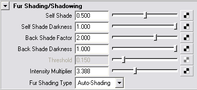 Рис. 76. Настройка параметров свитка FurShadowing/Shadowing