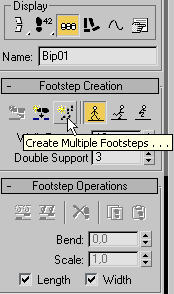 Рис. 39. Нажатие кнопки CreateMultipleFootsteps