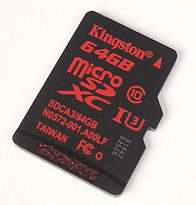 Маркировка на лицевой стороне карты памяти Kingston SDCA3 нанесена красной краской