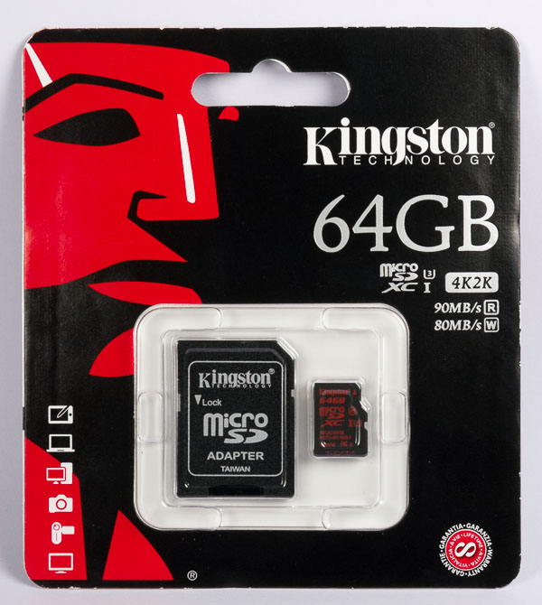 Розничная упаковка карты памяти Kingston SDCA3/64GB