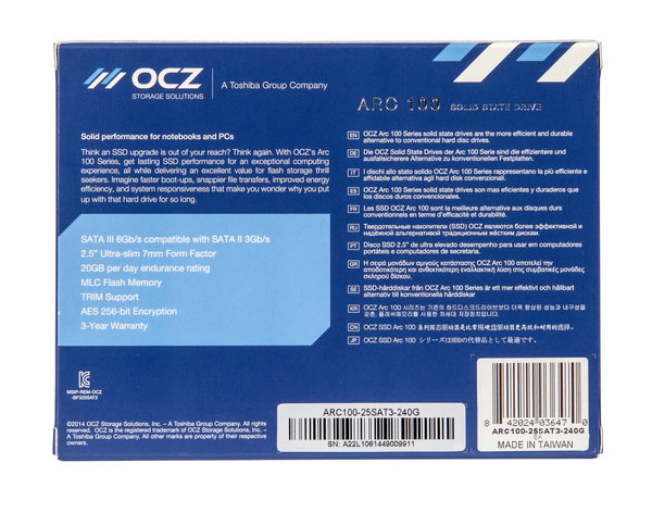 SSD-накопитель OCZ ARC 100 объемом 240 Гбайт
