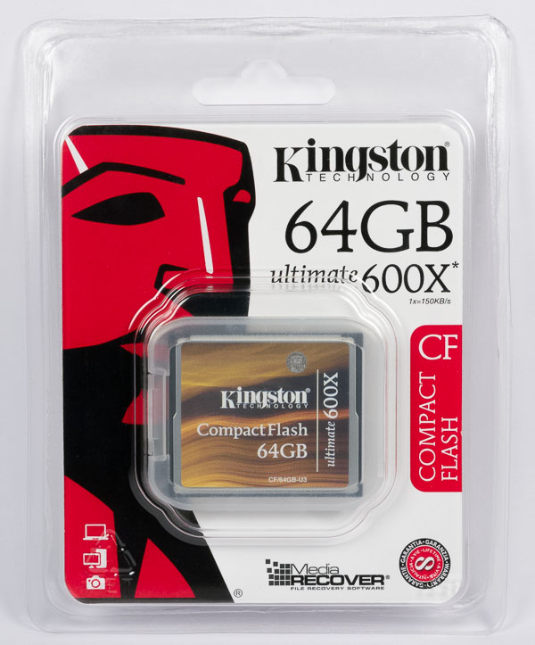 Розничная упаковка карты памяти Kingston CF/64GB-U3