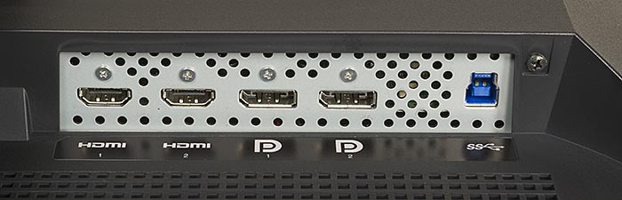 Разъемы видеовходов и порта USB для подключения к ПК