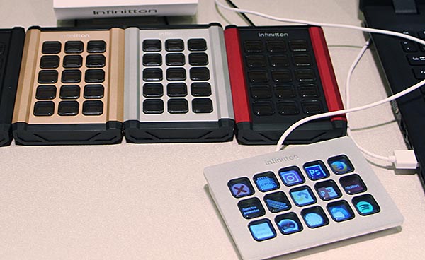 Дополнительная клавиатура Infinitton, оборудованная кнопками со встроенными цветными микродисплеями — продукт компании iDisplay Technology