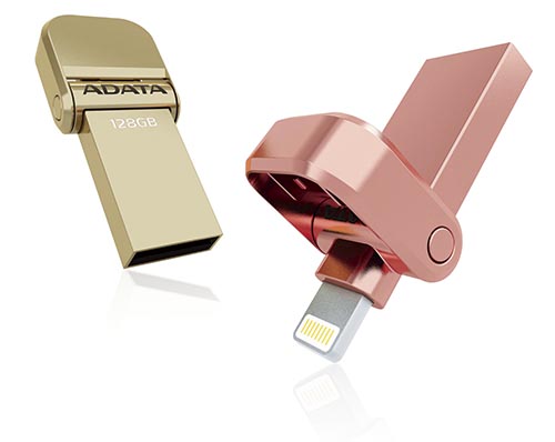 USB-флэшки ADATA AI920 оборудованы встроенными штекерами USB Type A и Lightning