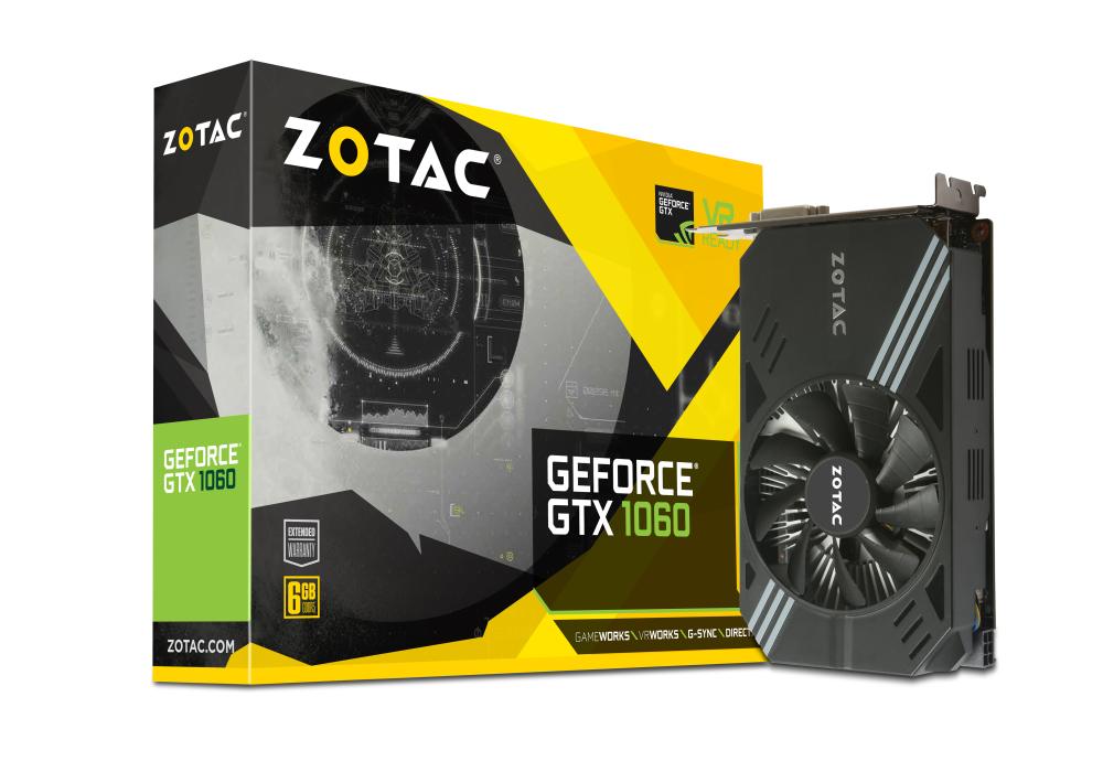 сверхкомпактные графические карты серии GeForce® GTX 1060 от ZOTAC