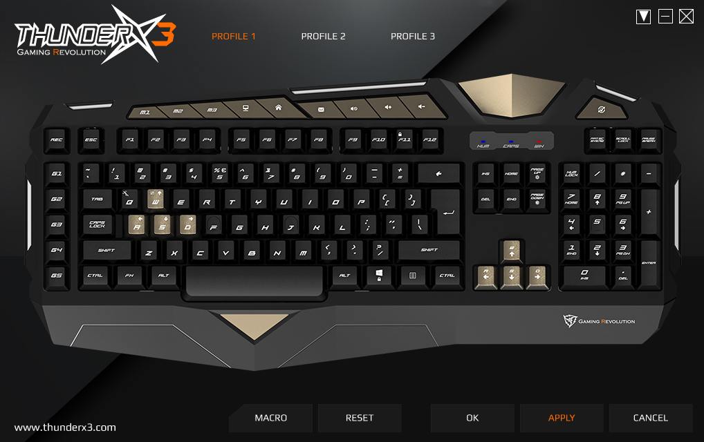 Игровая клавиатура  ThunderX3 ТК25