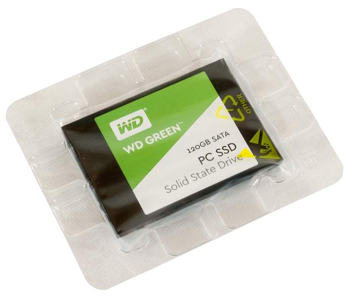 SSD-накопитель начального уровня WD Green емкостью 120 Гбайт