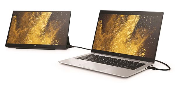 Портативный монитор HP EliteDisplay S14 и ноутбук-трансформер HP EliteBook x360