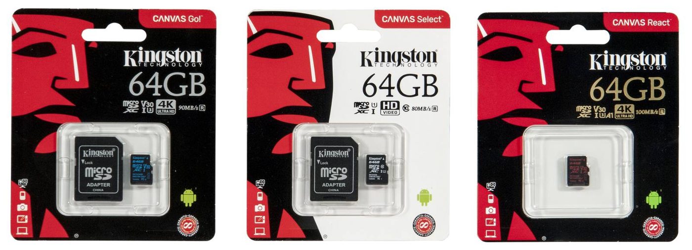 серия microSD-карт Kingston — Canvas 
