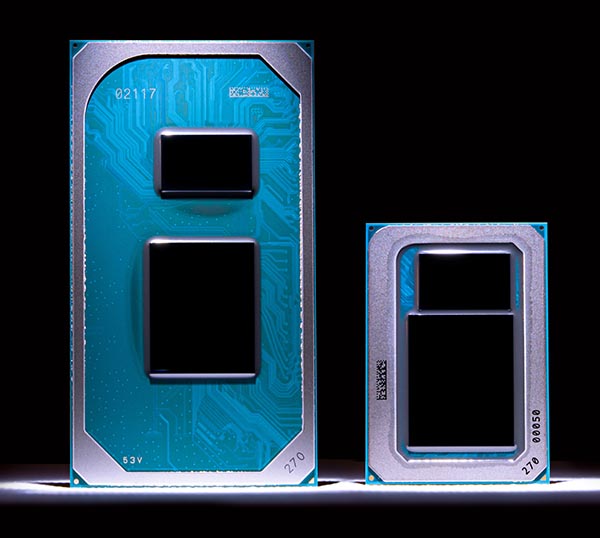 Процессоры Intel Core 11-го поколения выпускаются в двух вариантах корпусов 
