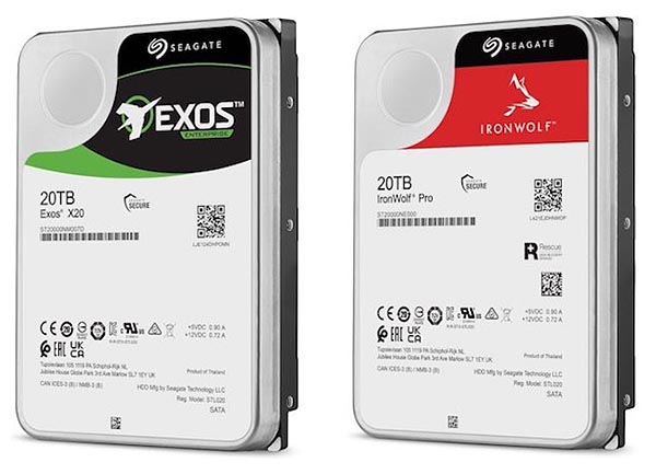 Seagate Exos X20, IronWolf Pro